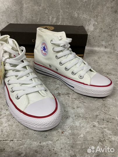 Кеды converse высокие chuck taylor белые