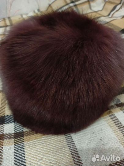 Меховой воротник и шапка из песца