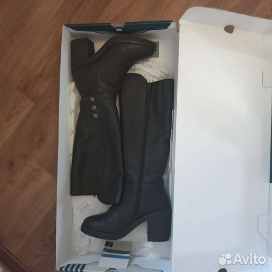 Сапоги зимние кожаные
