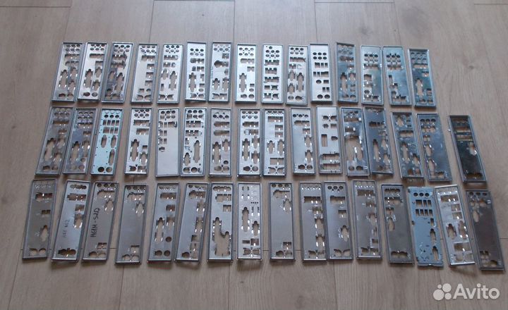 Заглушки к материнским платам. 47 штук