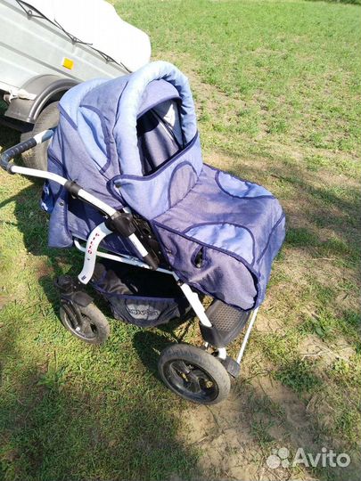 Коляска-трансформер Babyton Pillo OX Denim-Blue