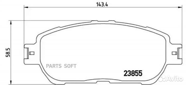 Brembo P83105 P83105 колодки дисковые передние\ To