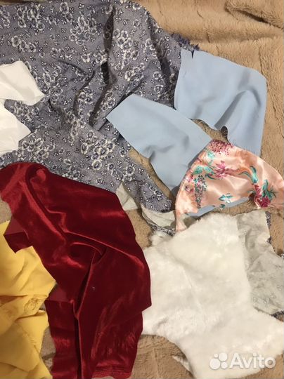 Пакетик ткани для творчества хлопок плюш