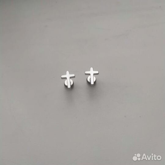 Серьги крест