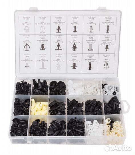 Набор клипс 418пр. (honda), пластиковом органайзер