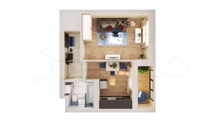 1-к. квартира, 35,7 м², 9/10 эт.