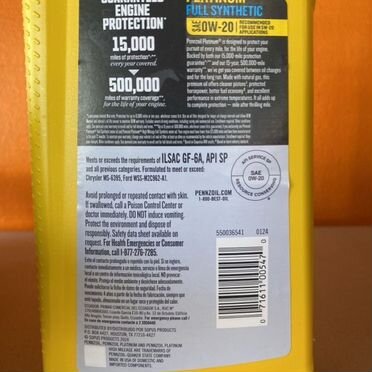 Моторное масло Pennzoil 0w20 550036541