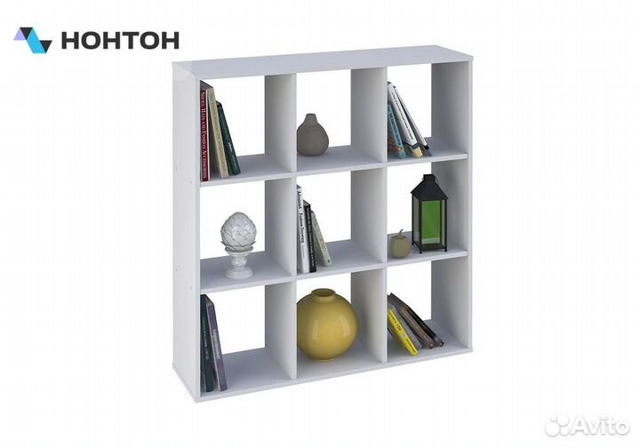 Стеллаж кубический Polini home SMART 9 секций белый