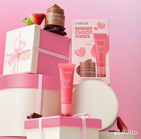 Laneige Berries N'Choco Kisses Set набор для губ