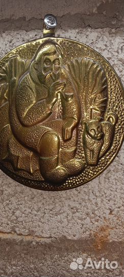 Чеканки медь, якорь термометр панно СССР