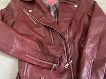 Кожаная куртка косуха красная, лиловая 2 шт