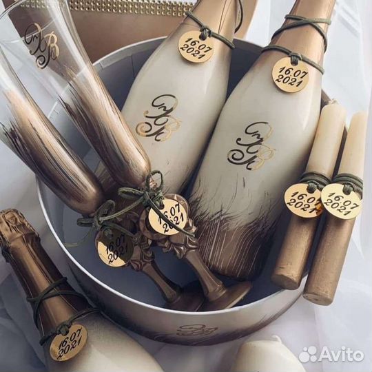 Свадебный набор шампанского