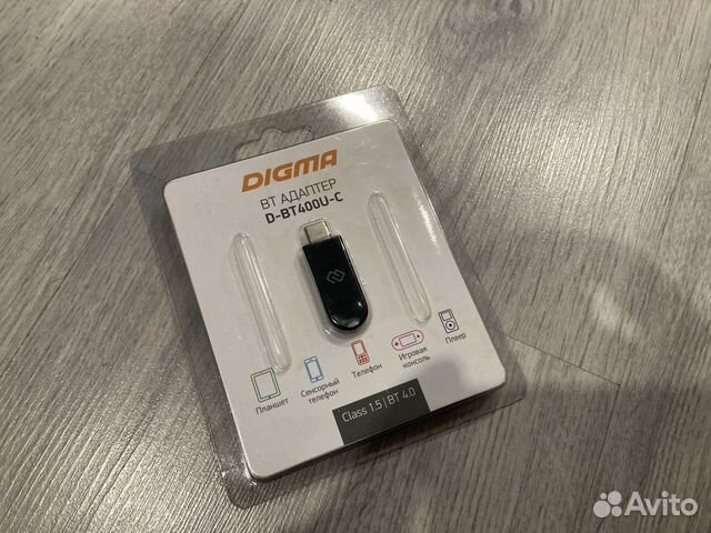 Bluetooth адаптер Digma D-BT400U-C (П)