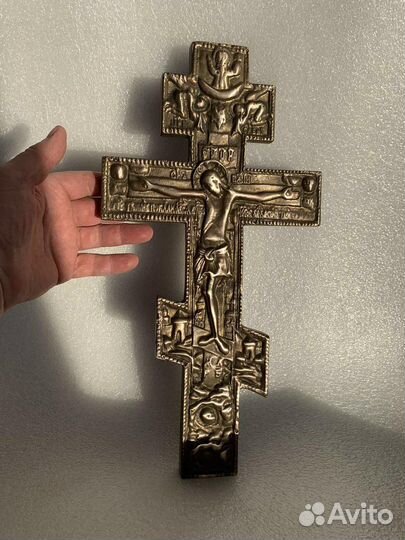 Киотный крест большой. Бронза
