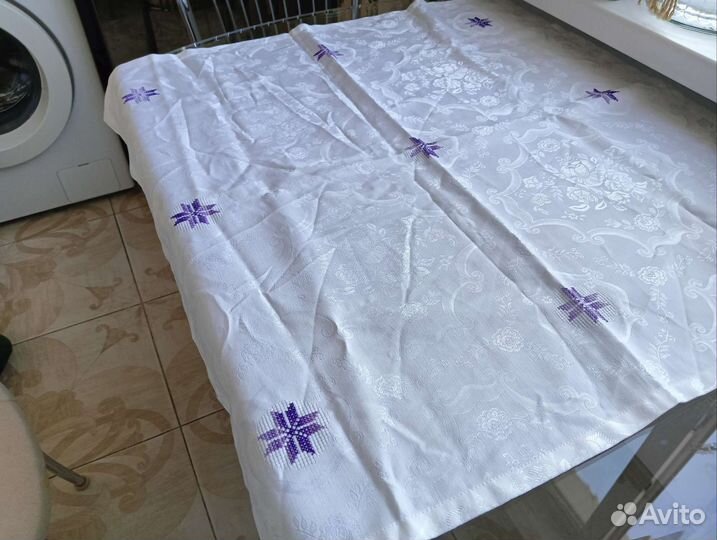 Скатертьжакард новая хлопок лен вискоза