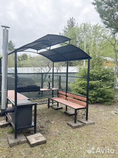 Мангал с печкой