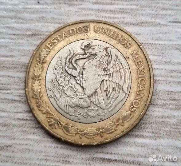 Монета Мексика 10 песо Календарь Майя