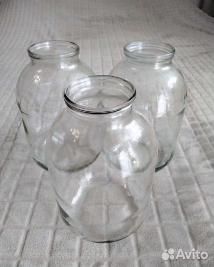 Банки стеклянные 3 литра этого года 700 шт. Б/у