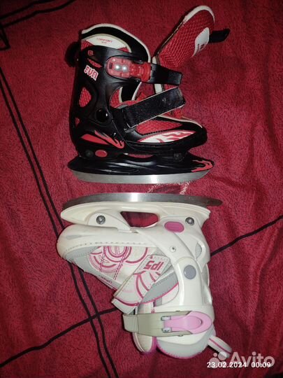 Коньки детские раздвижные на 4-6 лет