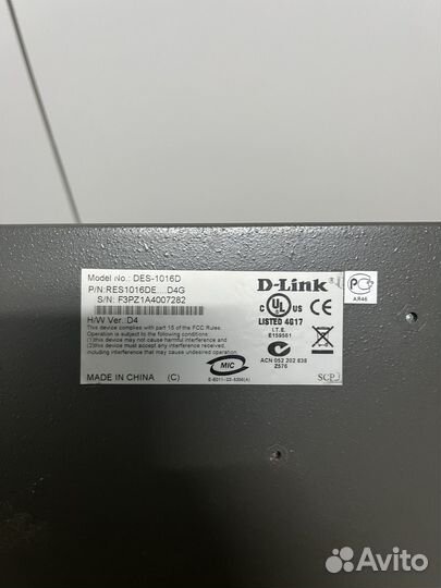 Свич/коммутатор D-link DES1016D