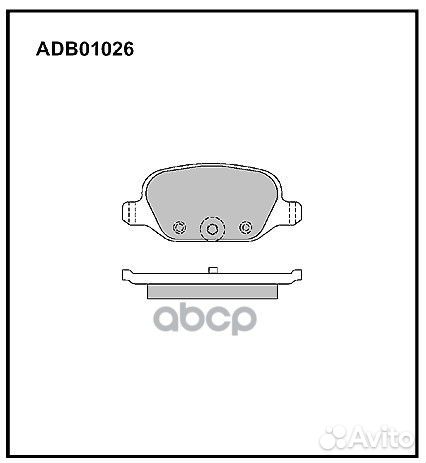 Колодки тормозные дисковые зад fiat 500 (312 )