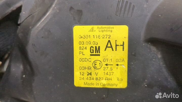 Фара (передняя) Opel Zafira A, 2003