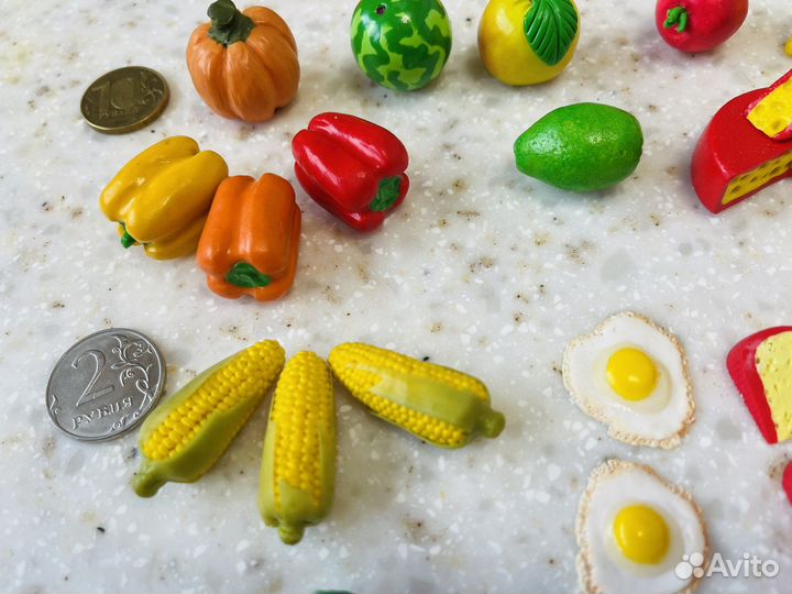 Овощи и фрукты из полимерной глины