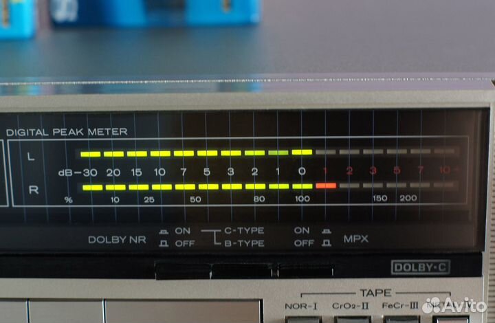 Редкая кассетная дека Hitachi D-E66 сквозной канал