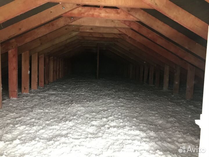 Утепление мансард Эковатой