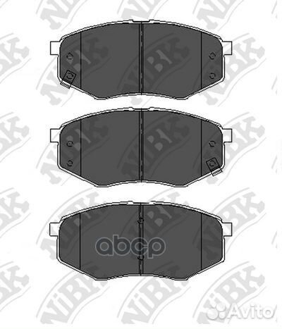 PN0704-nibk колодки дисковые передние Hyundai
