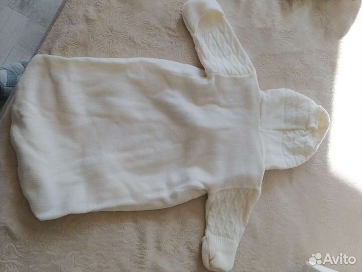 Конверт вязаный шерстяной