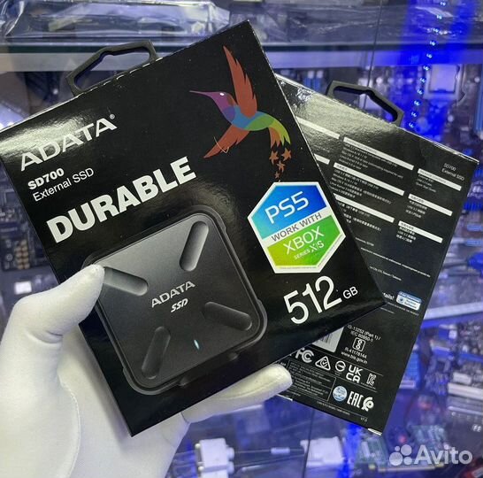 SSD 512Gb USB3.2 adata SD700 ASD700-512GU31-CYL