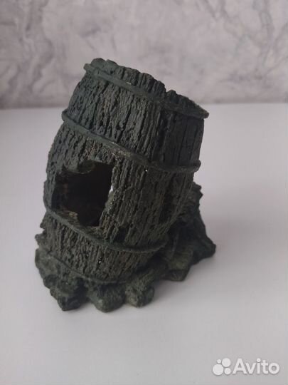 Бочка декорация для аквариума