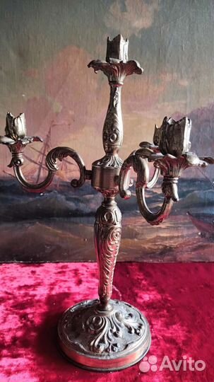 Бронзовый подсвечник на 4 свечи. 1960-70 года