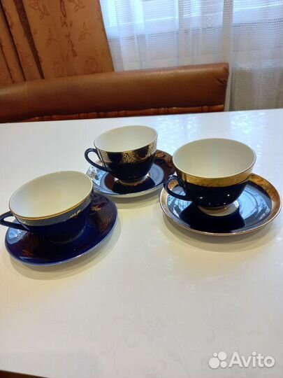 Чайная пара лфз cobalt СССР