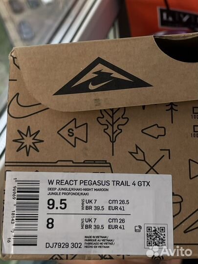 Кроссовки Nike pegasus trail 4 gore tex