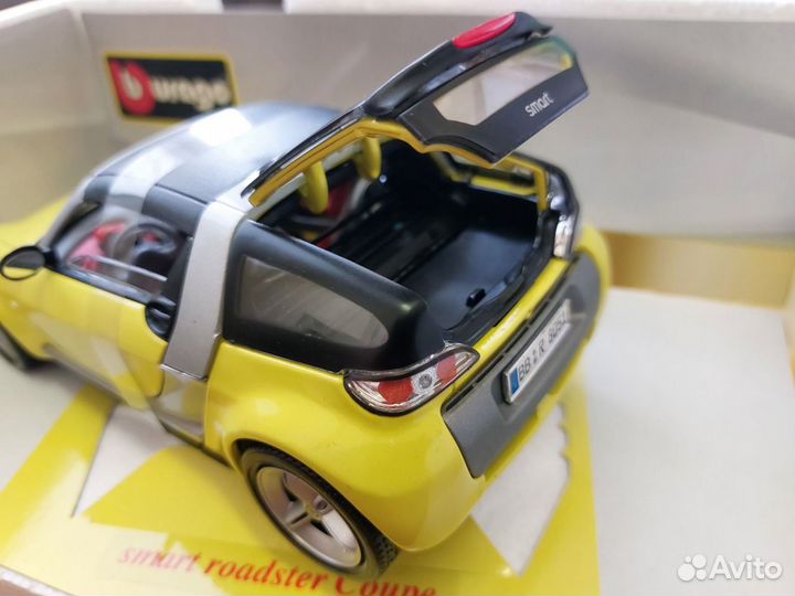 Модель SMART Roadster Coupe желтая 1:18