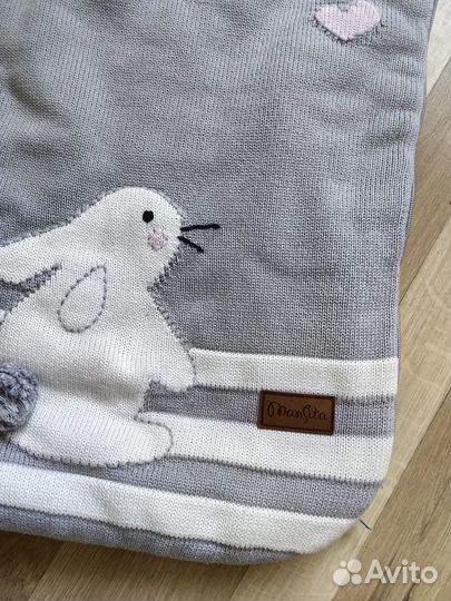 Конверт в коляску вязанный кролик mansita 56-74