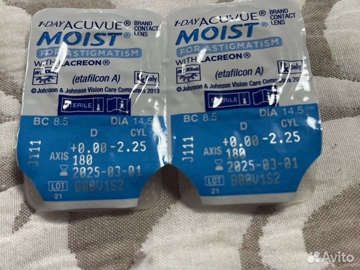 Линзы acuvue moist астигматизм