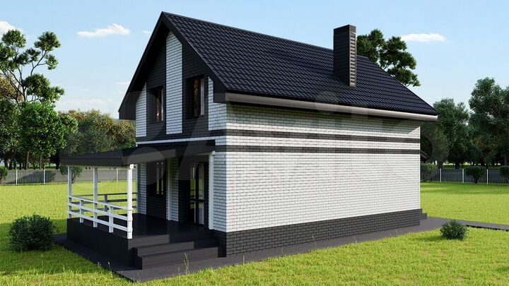 Коттедж 101 м² на участке 9 сот.