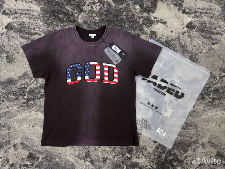 Футболка Jaded London Brown God Tee