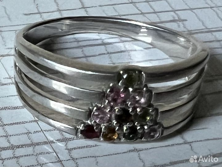 Серебряное кольцо с турмалином