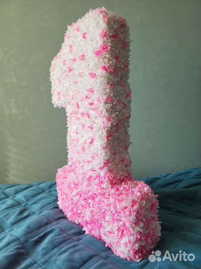 Цифра 1 на годик девочке