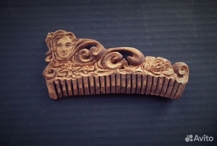 Расчёска резная из дерева резьба гребень
