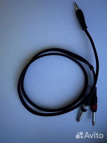 Кабель mini jack на 2 jack 6,3 1 метр