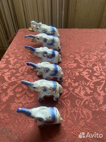 Слоники набор фарфоровые