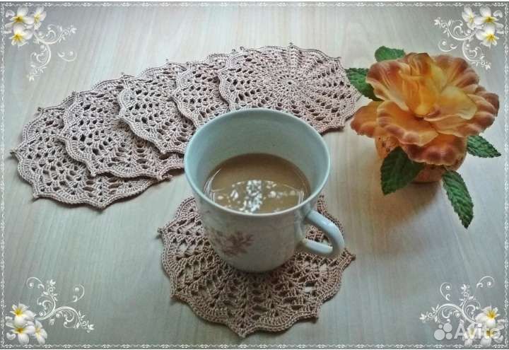 Вязаные мини салфетки
