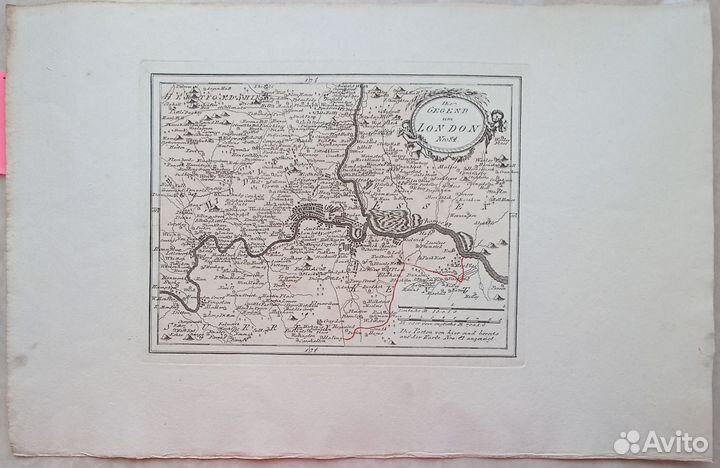 Старая карта Лондона 1789 фон Рейли