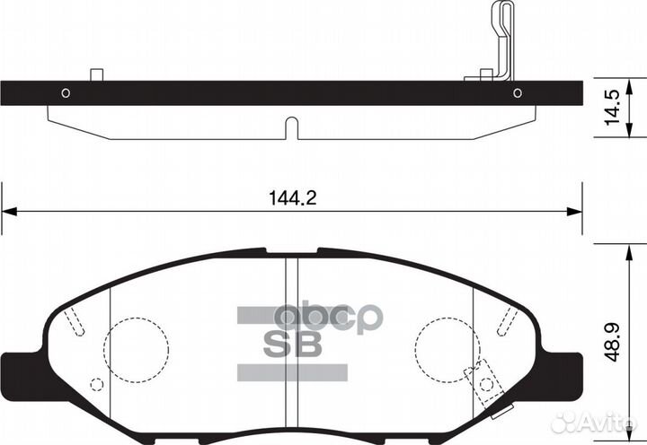 SP1383 колодки дисковые передние Nissan Tiida