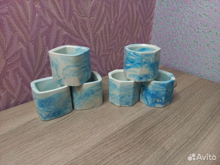 Кашпо из гипса, подсвечник